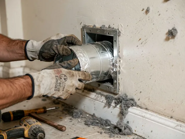 Professional dryer vent repair and installation by Pooler Dryer Vent Cleaning in Pooler